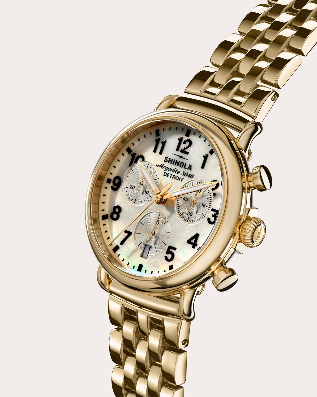 Runwell 37mm Three-Eye Chronograph Watch