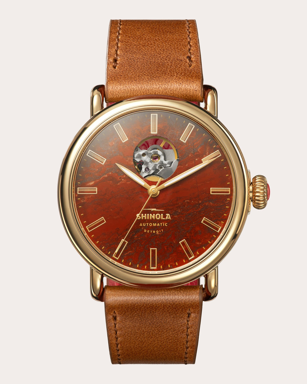 Jasper Runwell Gilda 39mm Leather-Strap Watch
