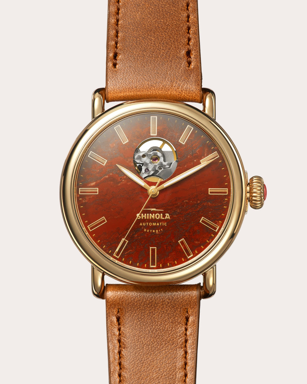 Jasper Runwell Gilda 39mm Leather-Strap Watch