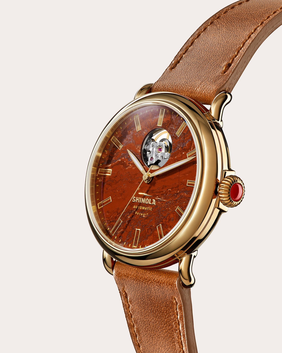 Jasper Runwell Gilda 39mm Leather-Strap Watch