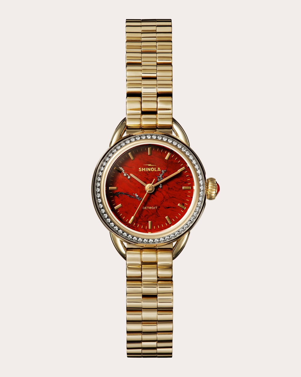 Diamond & Red Jasper Gilda Runabout 25mm Watch