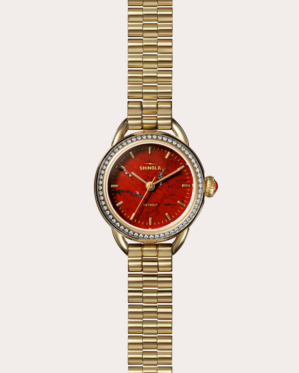 Diamond & Red Jasper Gilda Runabout 25mm Watch