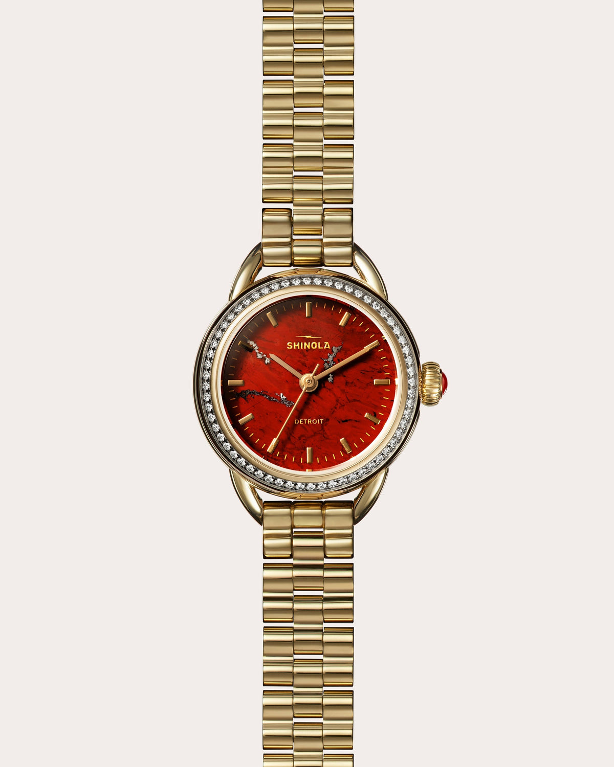 Diamond & Red Jasper Gilda Runabout 25mm Watch