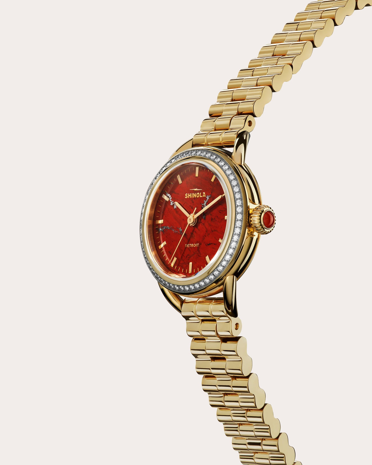 Diamond & Red Jasper Gilda Runabout 25mm Watch