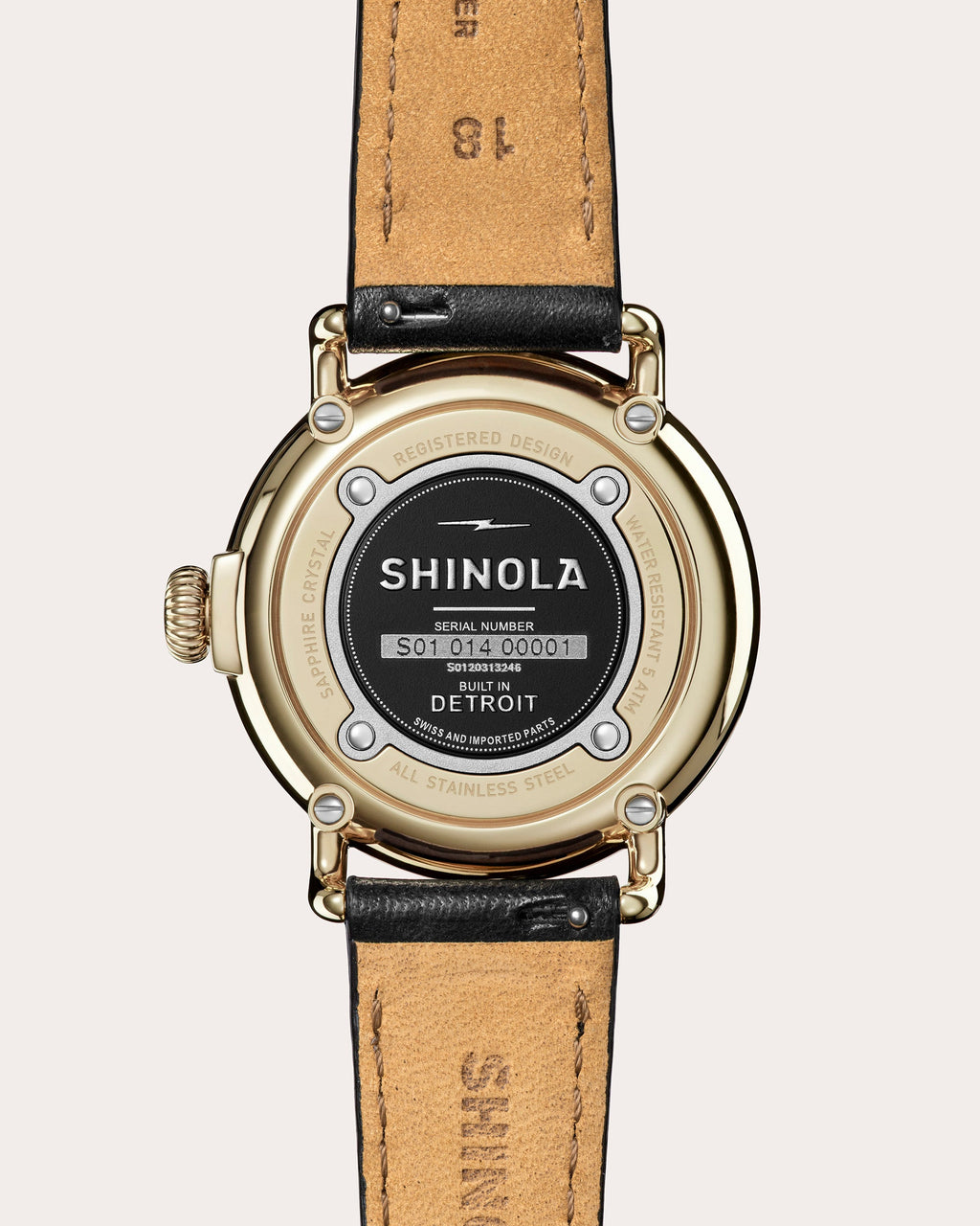Runwell 36mm Leather-Strap Watch
