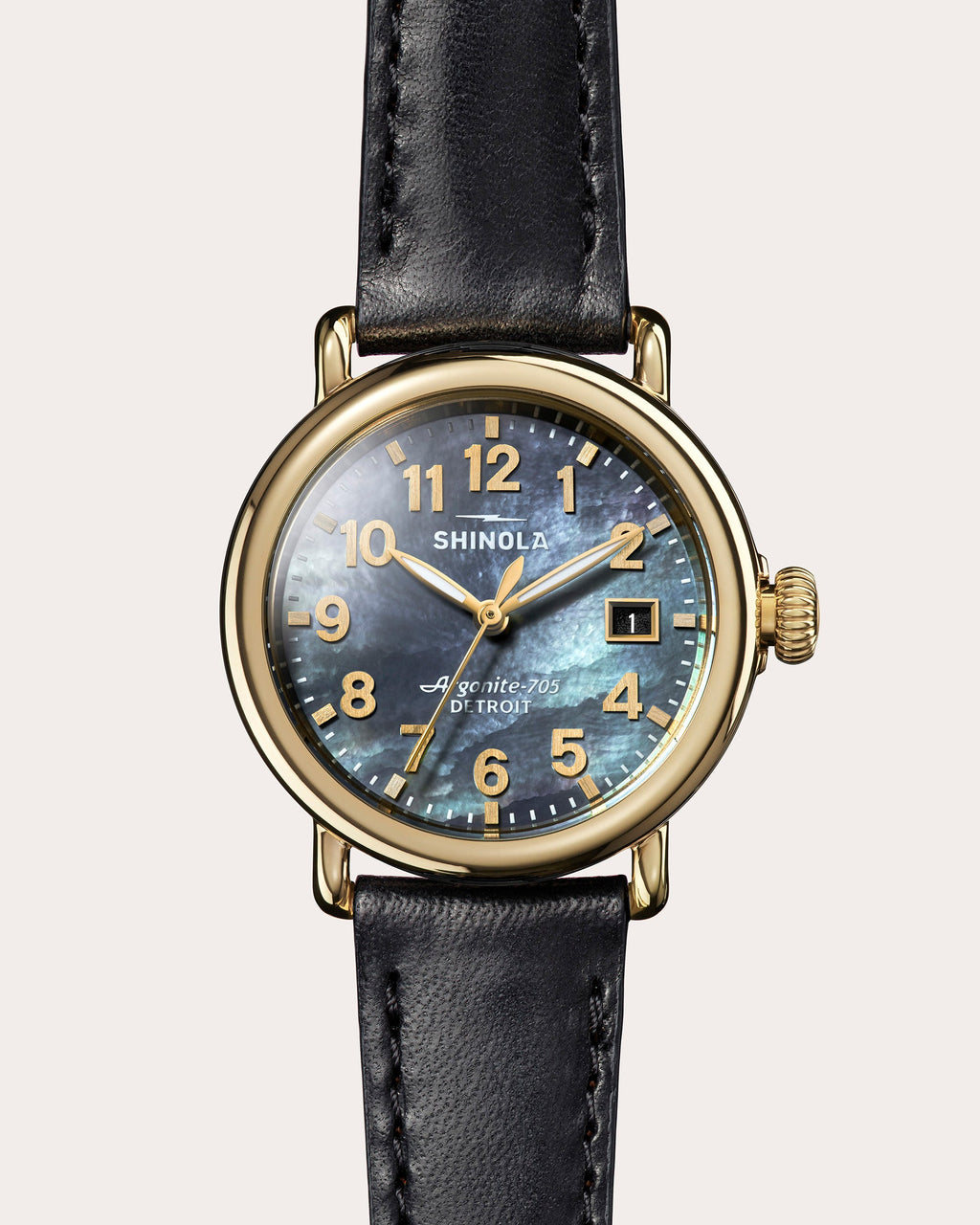 Runwell 36mm Leather-Strap Watch