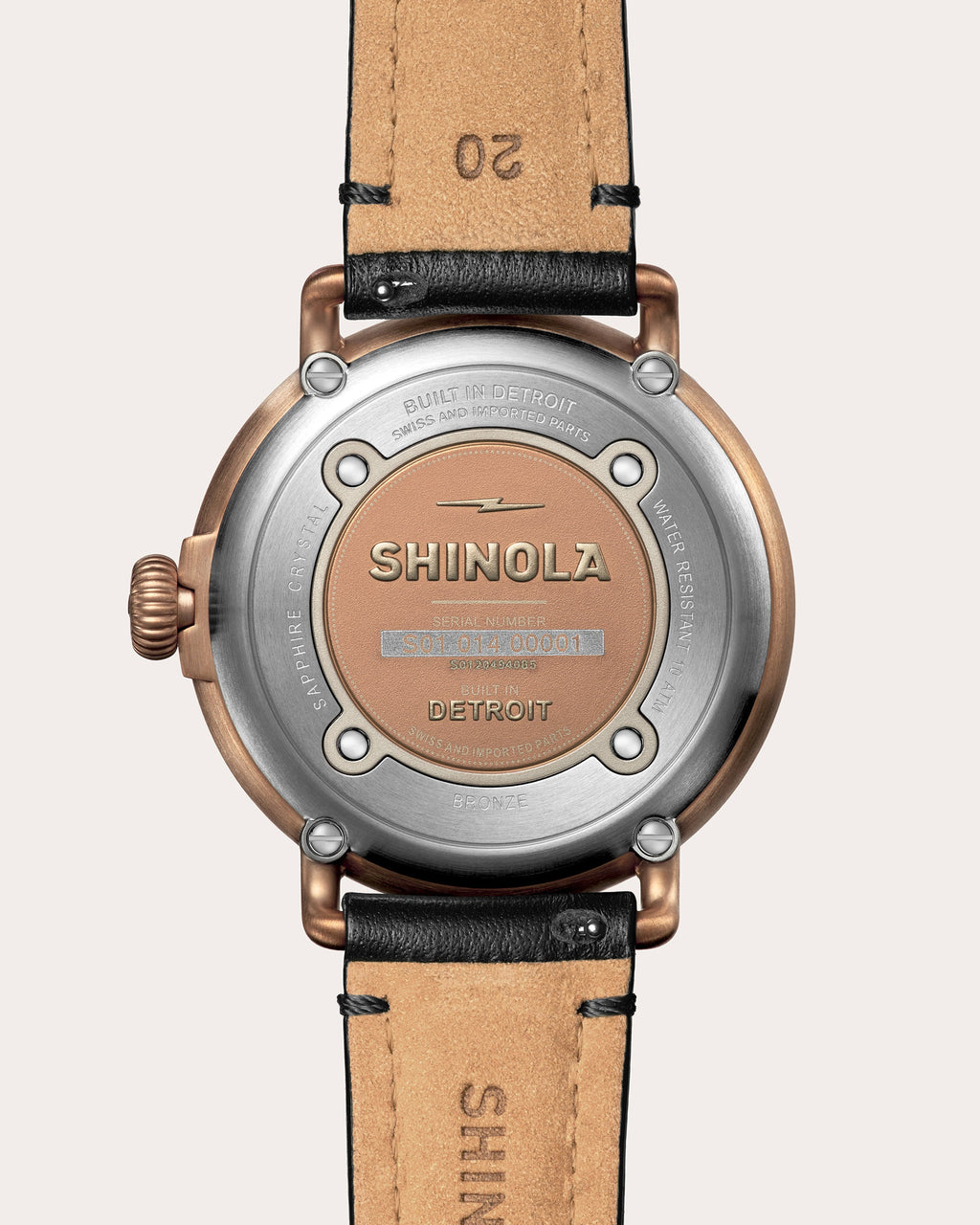 Men's Runwell 43mm Sub-Second Leather Watch