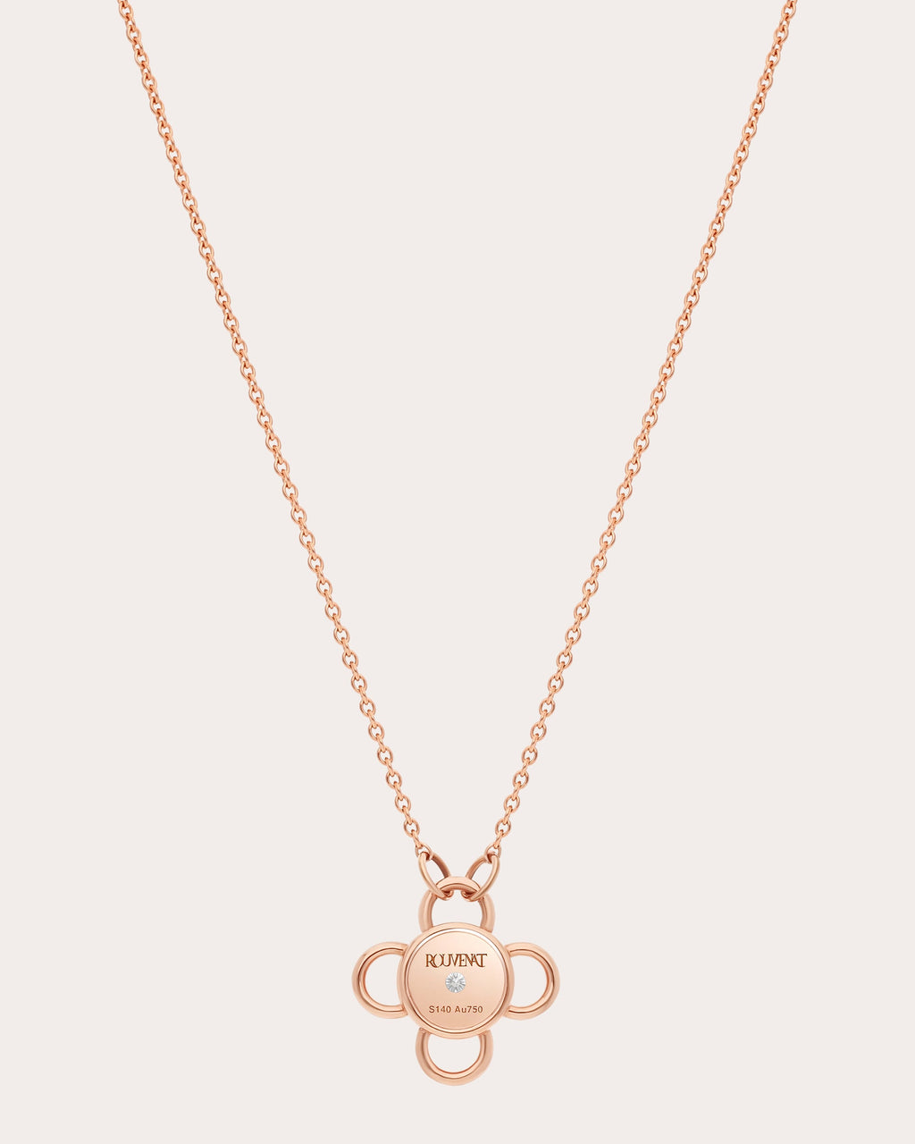 Pink Sapphire & 18k Rose Gold Baby Bolt Pendant Necklace