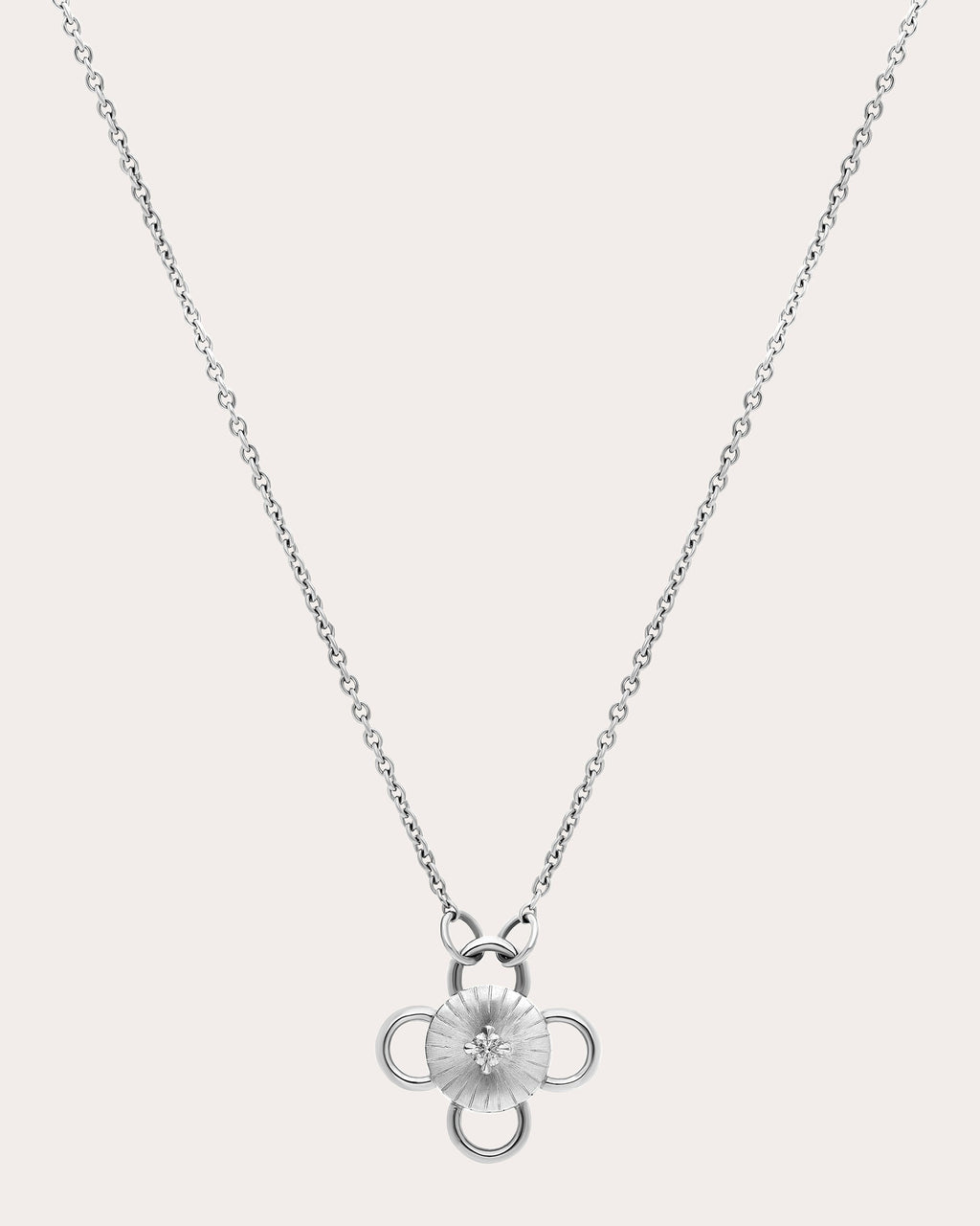 Diamond & 18k White Gold Baby Bolt Pendant Necklace