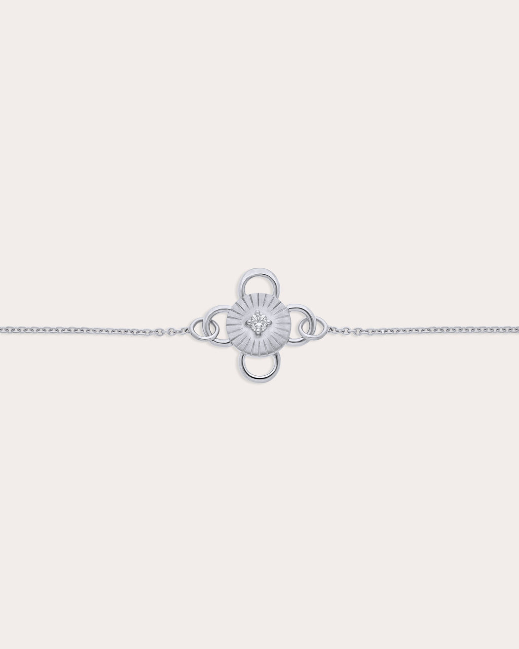 Diamond & 18k White Gold Baby Bolt Bracelet