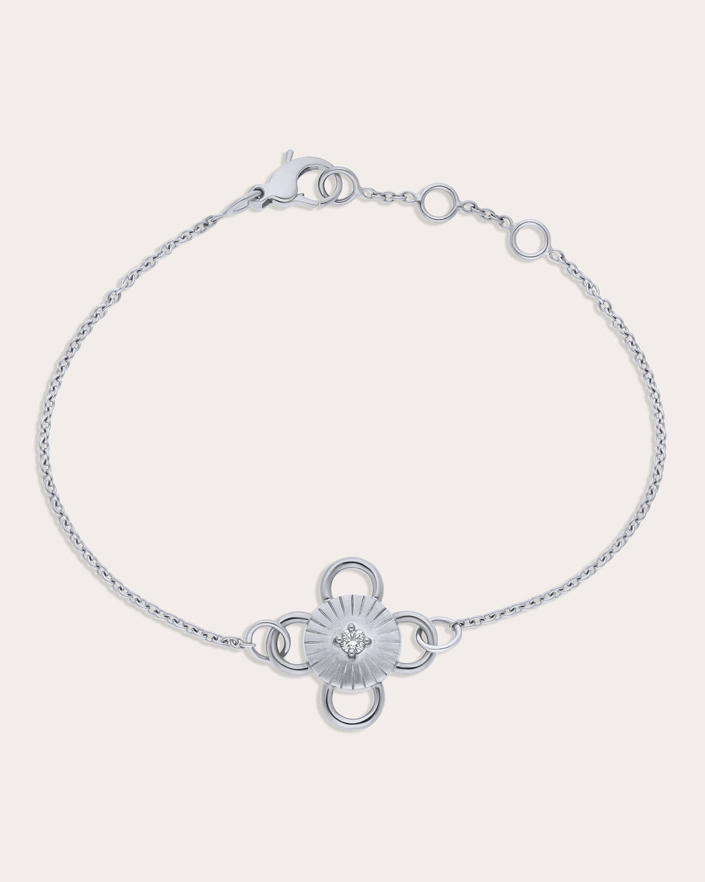 Diamond & 18k White Gold Baby Bolt Bracelet