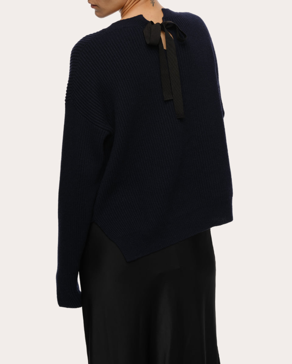 Brina Cotton Cashmere Bow Sweater