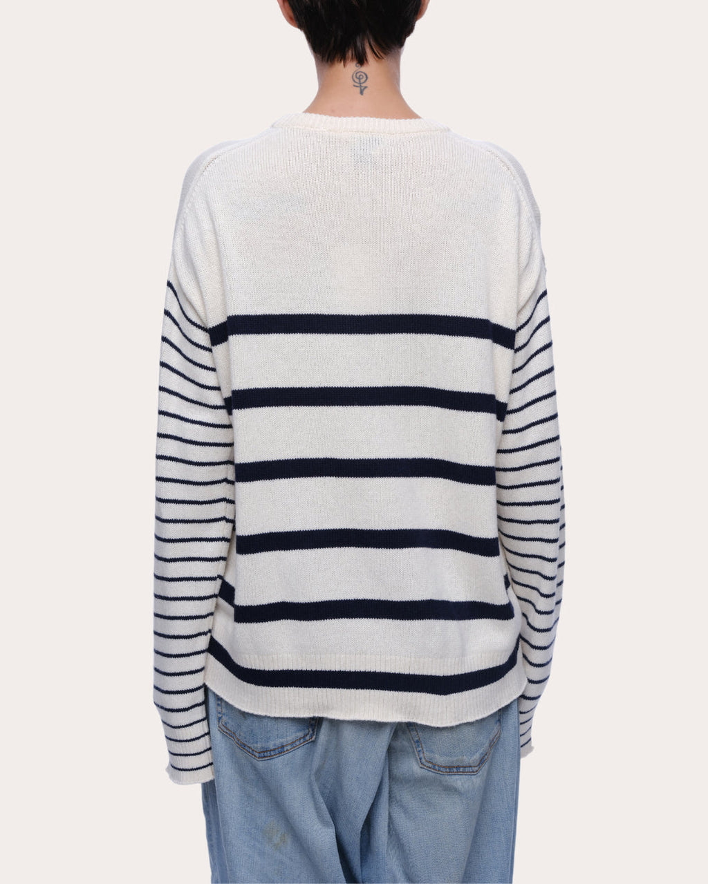 Nic Stripe Cotton Cashmere Sweater