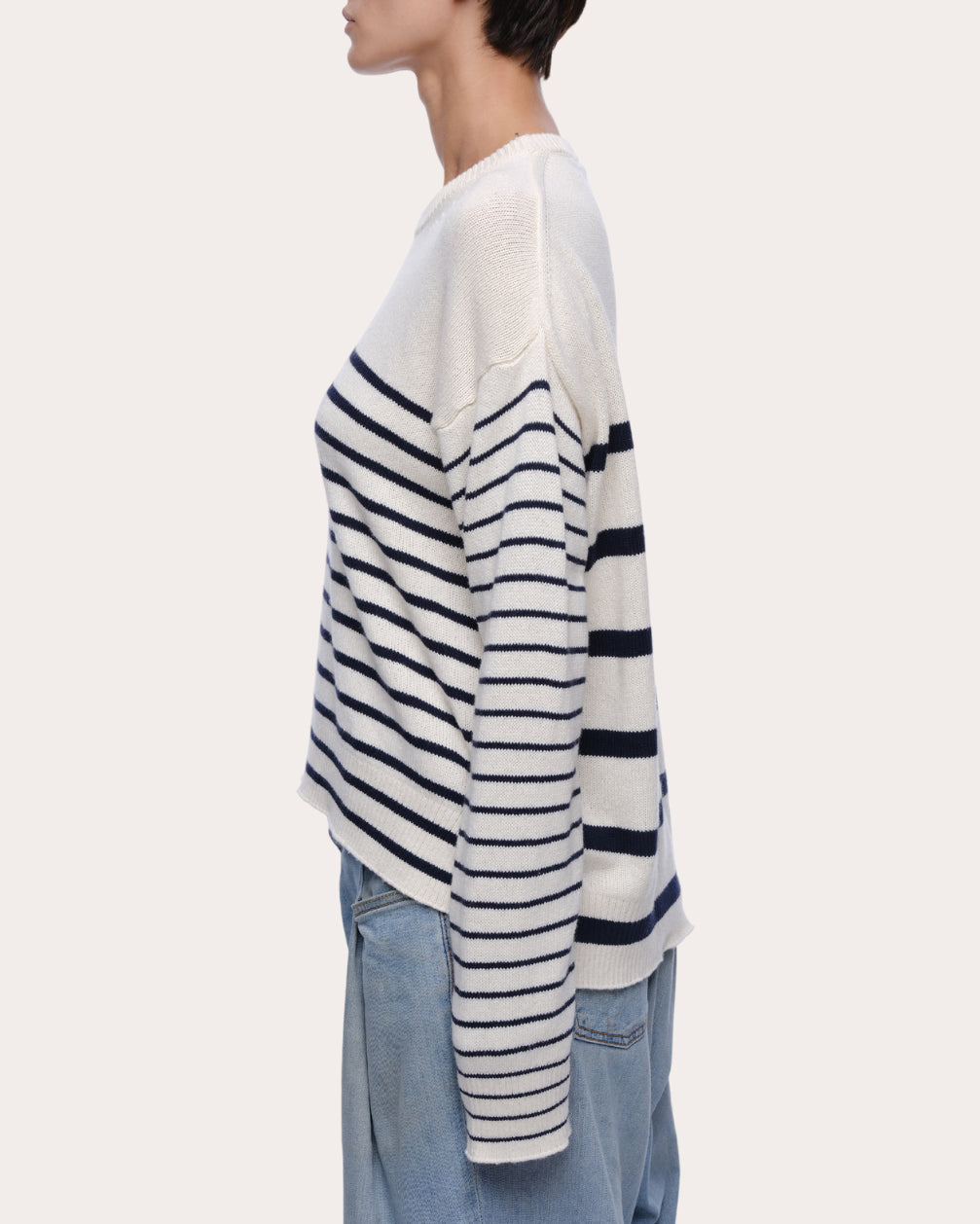 Nic Stripe Cotton Cashmere Sweater
