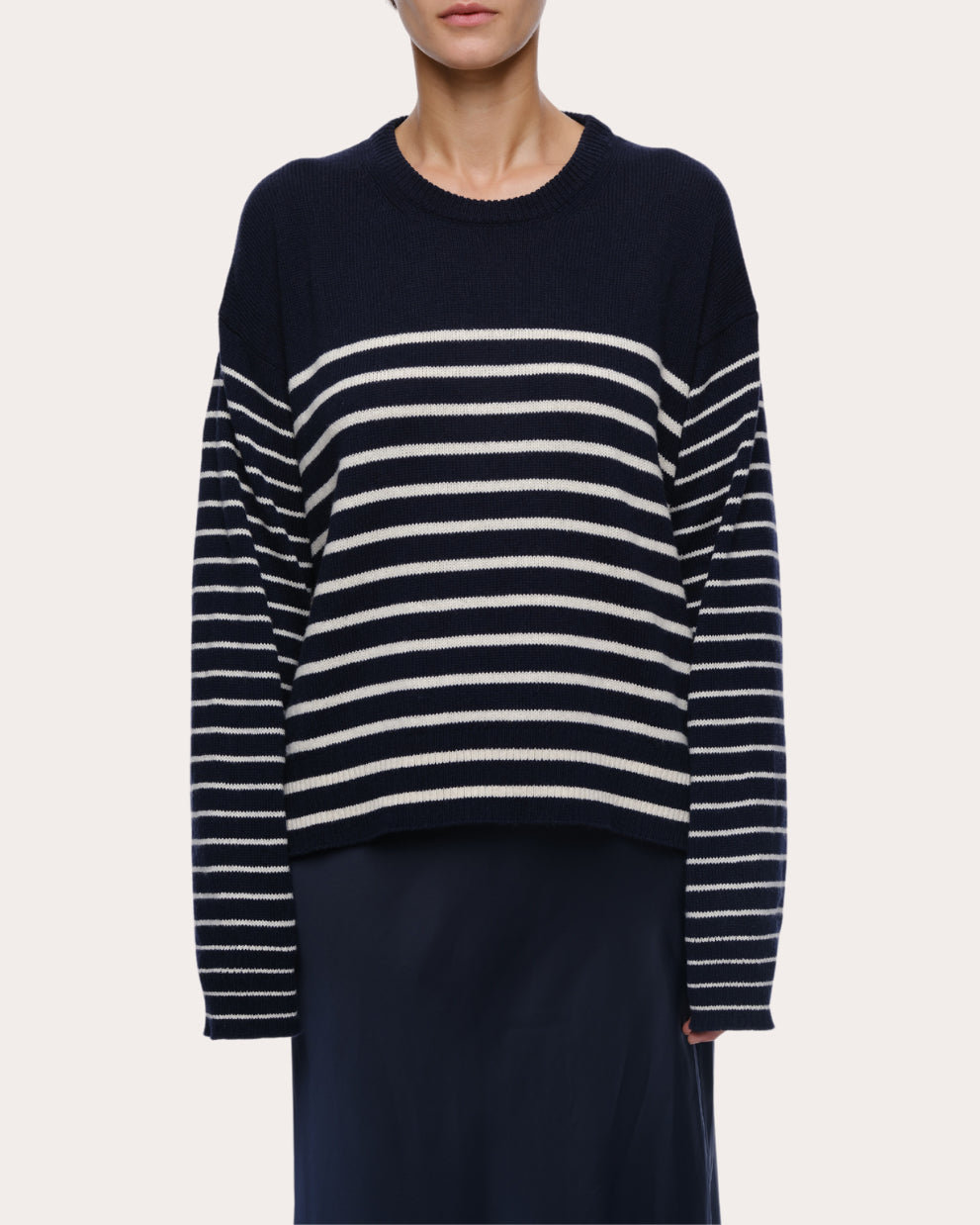 Nic Stripe Cotton Cashmere Sweater