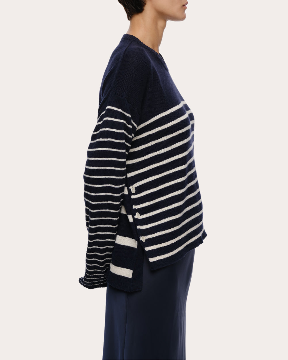 Nic Stripe Cotton Cashmere Sweater
