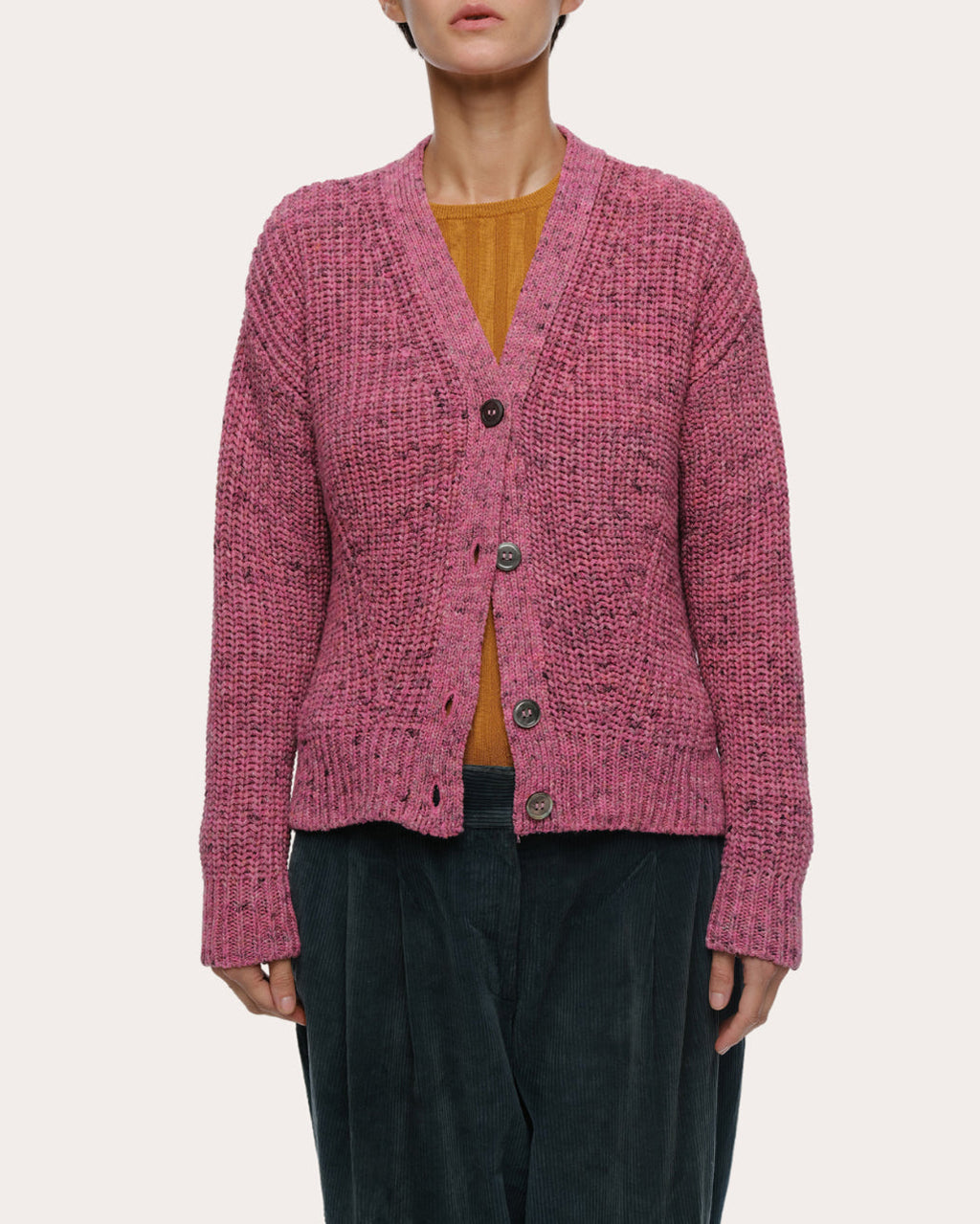 Mireille Chunky Knit V-Neck Cardigan