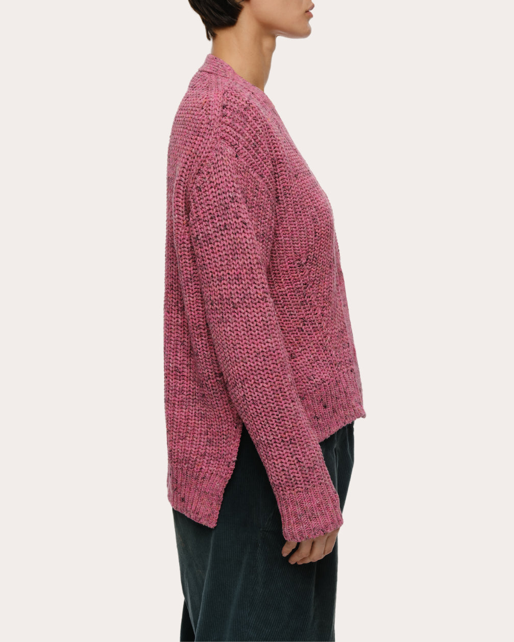 Mireille Chunky Knit V-Neck Cardigan