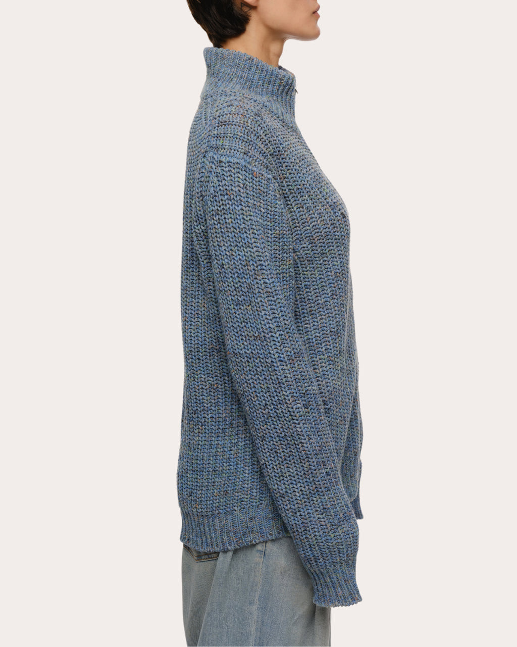 Dave Ribbed Knit Zip Cardigan