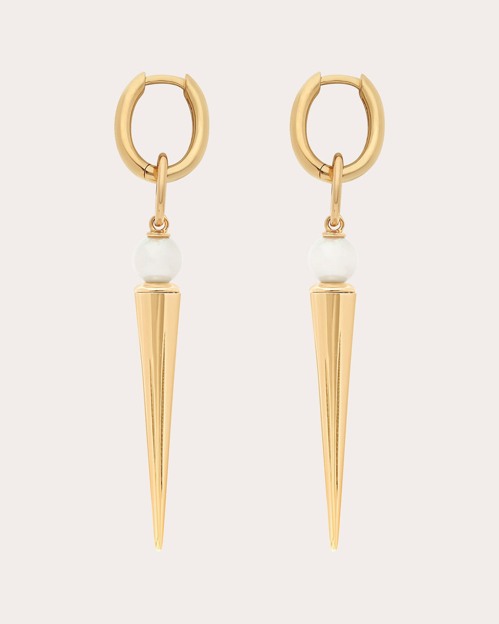 Pearl & 18k Gold Pampille Spike Drop Earrings