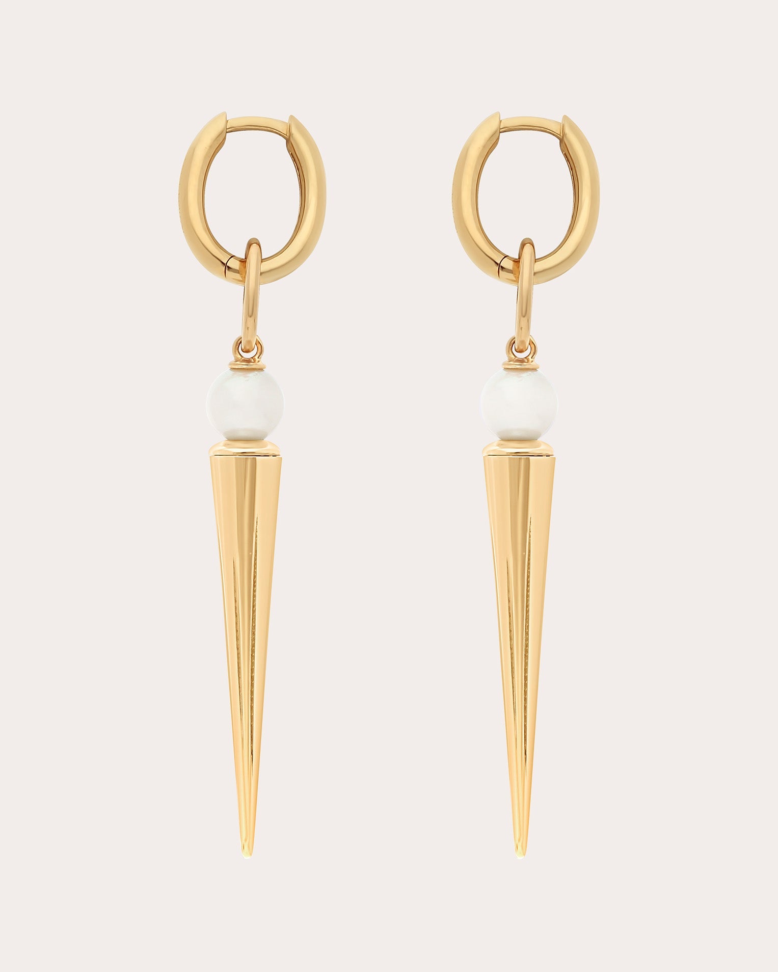 Pearl & 18k Gold Pampille Spike Drop Earrings
