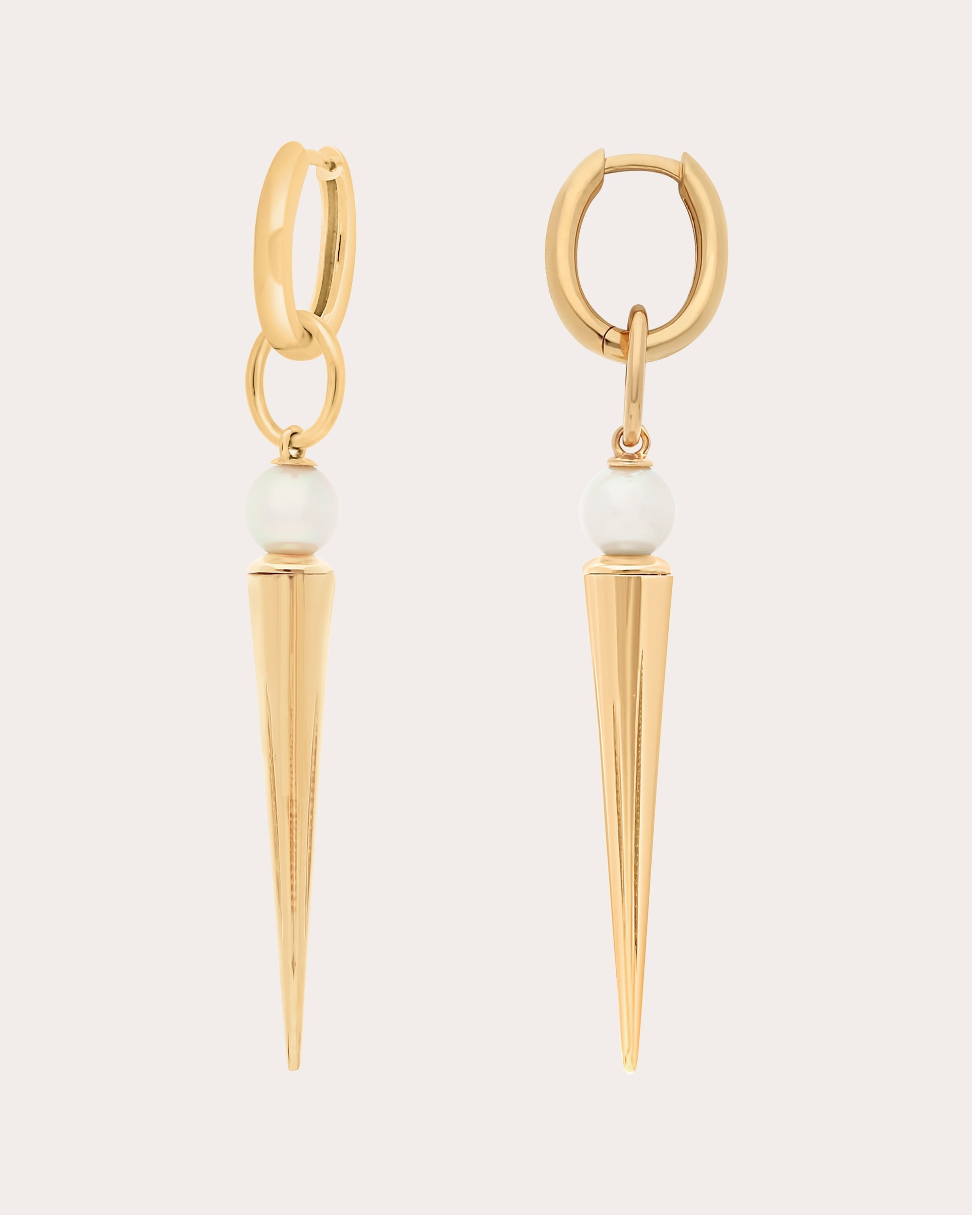 Pearl & 18k Gold Pampille Spike Drop Earrings
