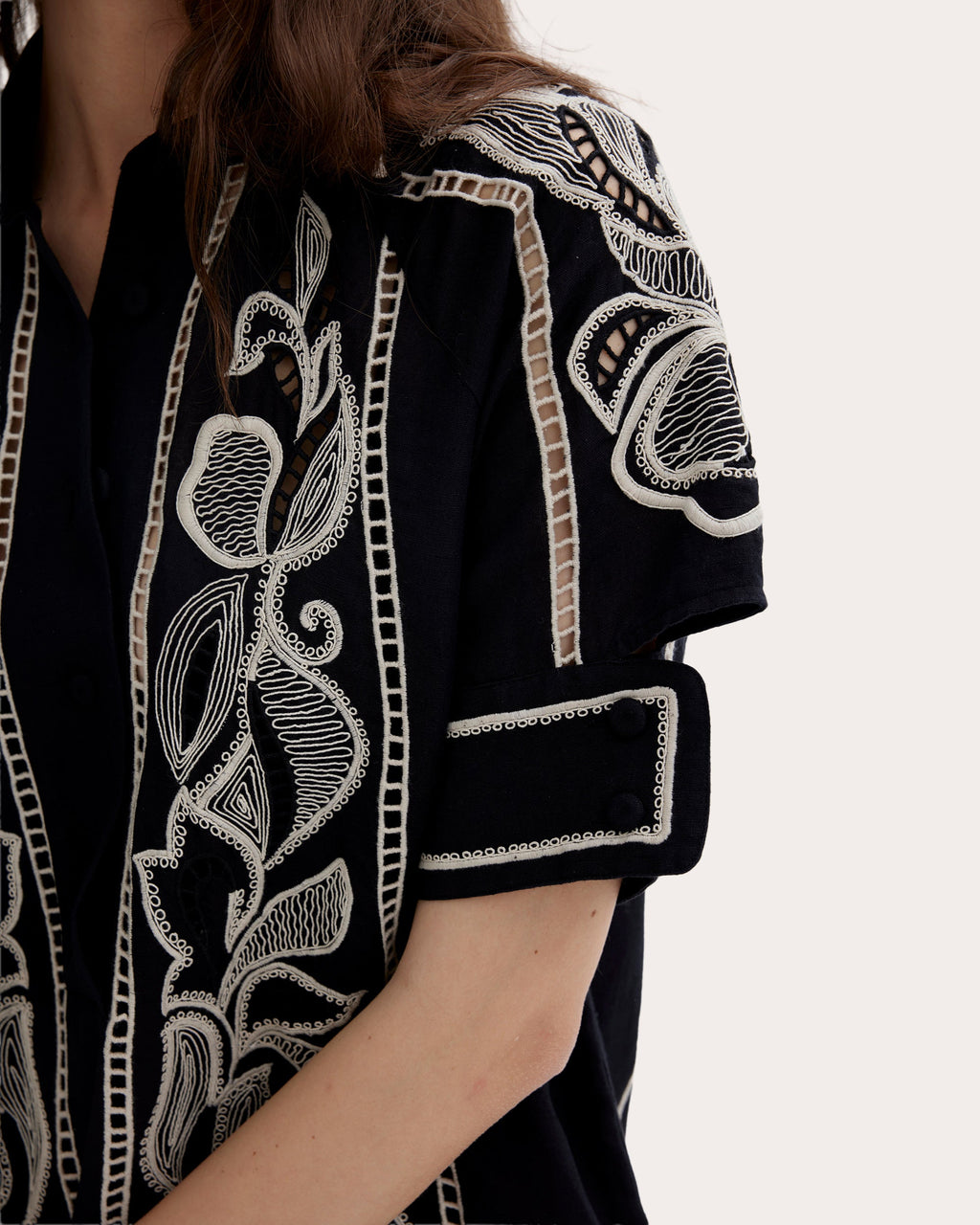 Yuddha Embroidered Shirt Dress