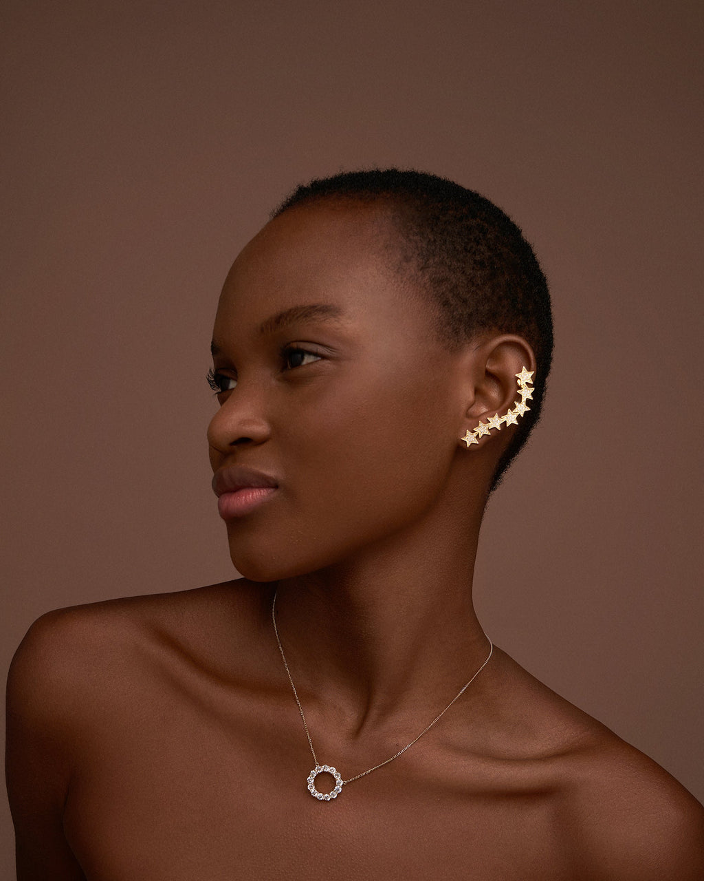 Diamond & 18k Gold Mimosa Party Ear Cuff Set