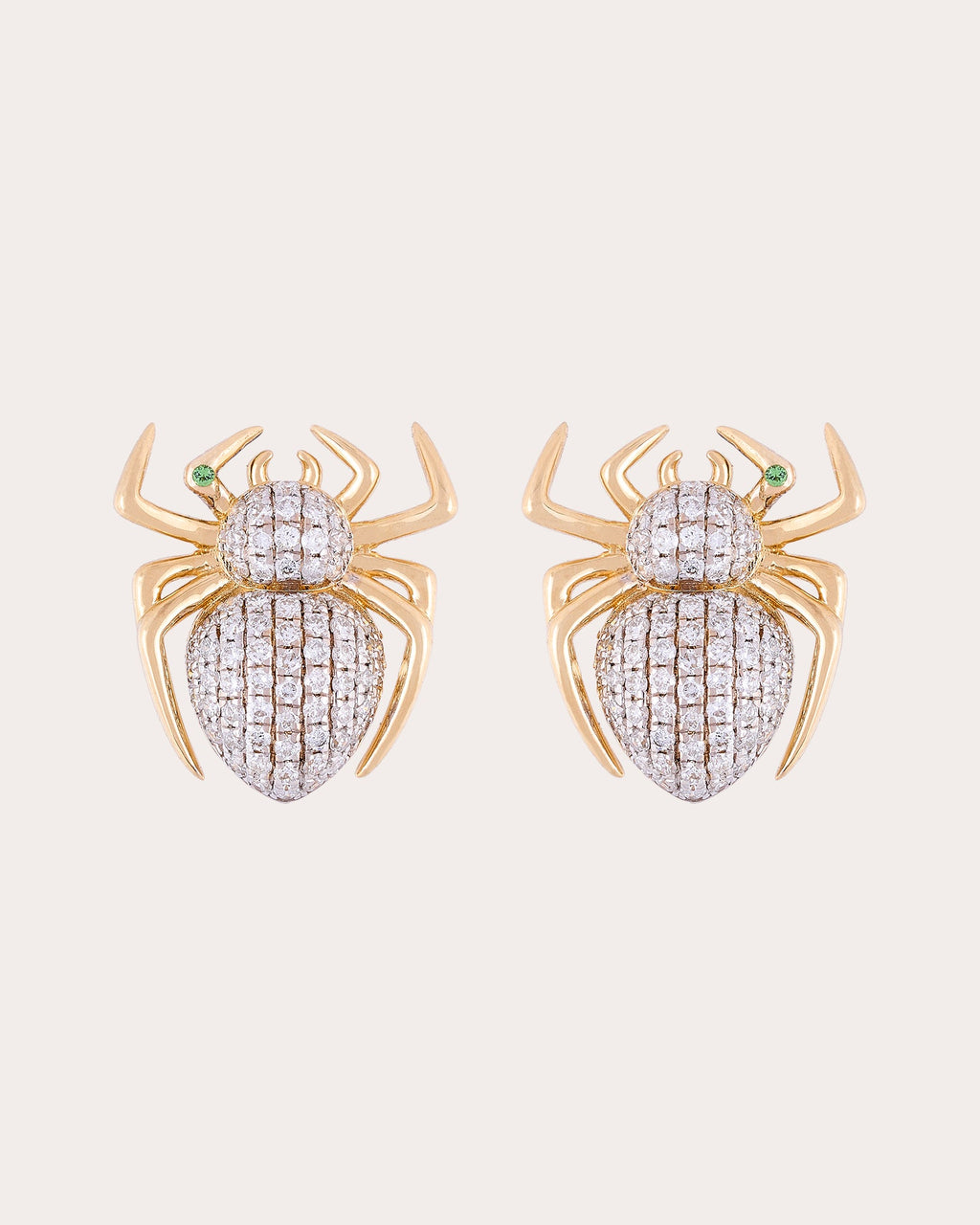 Diamond & 18k Gold Lola Spider Stud Earrings