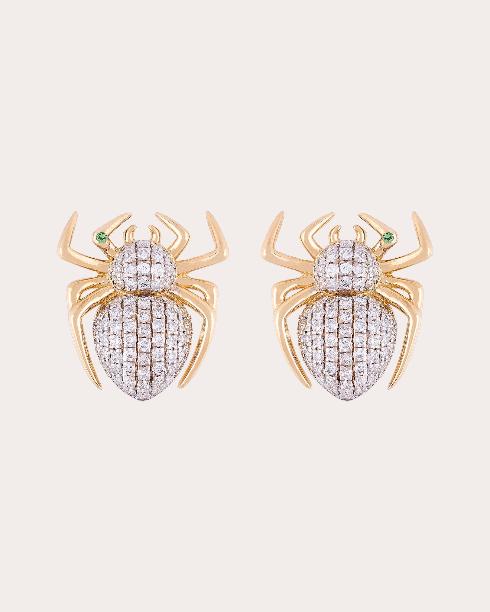 Diamond & 18k Gold Lola Spider Stud Earrings