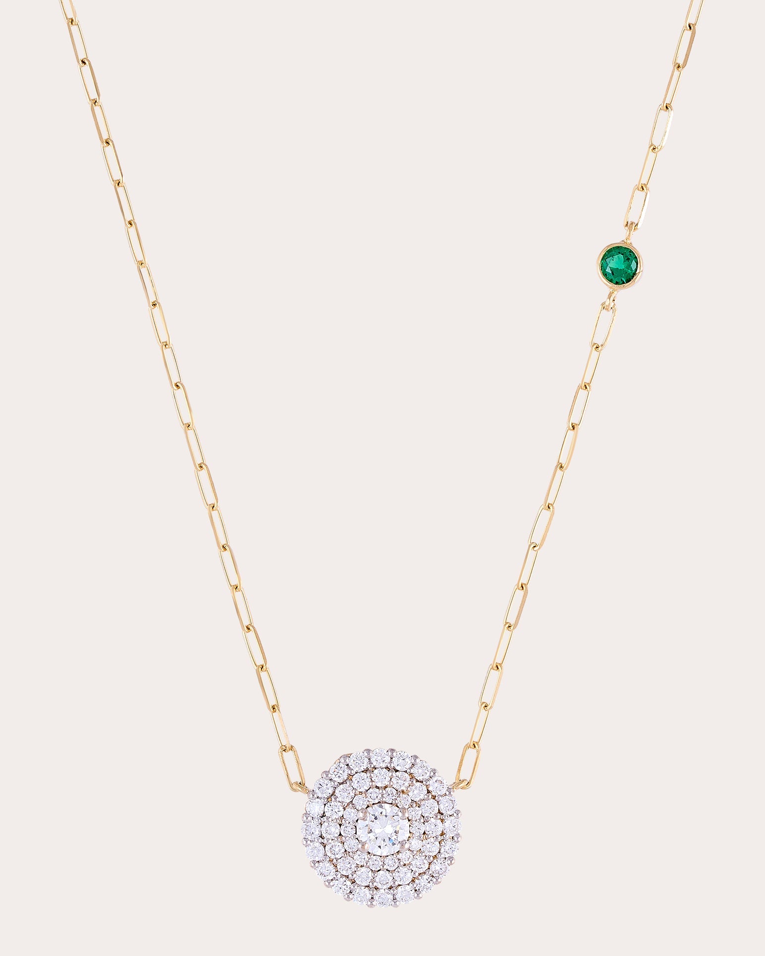Diamond & 18k Gold Fatima Pendant Necklace