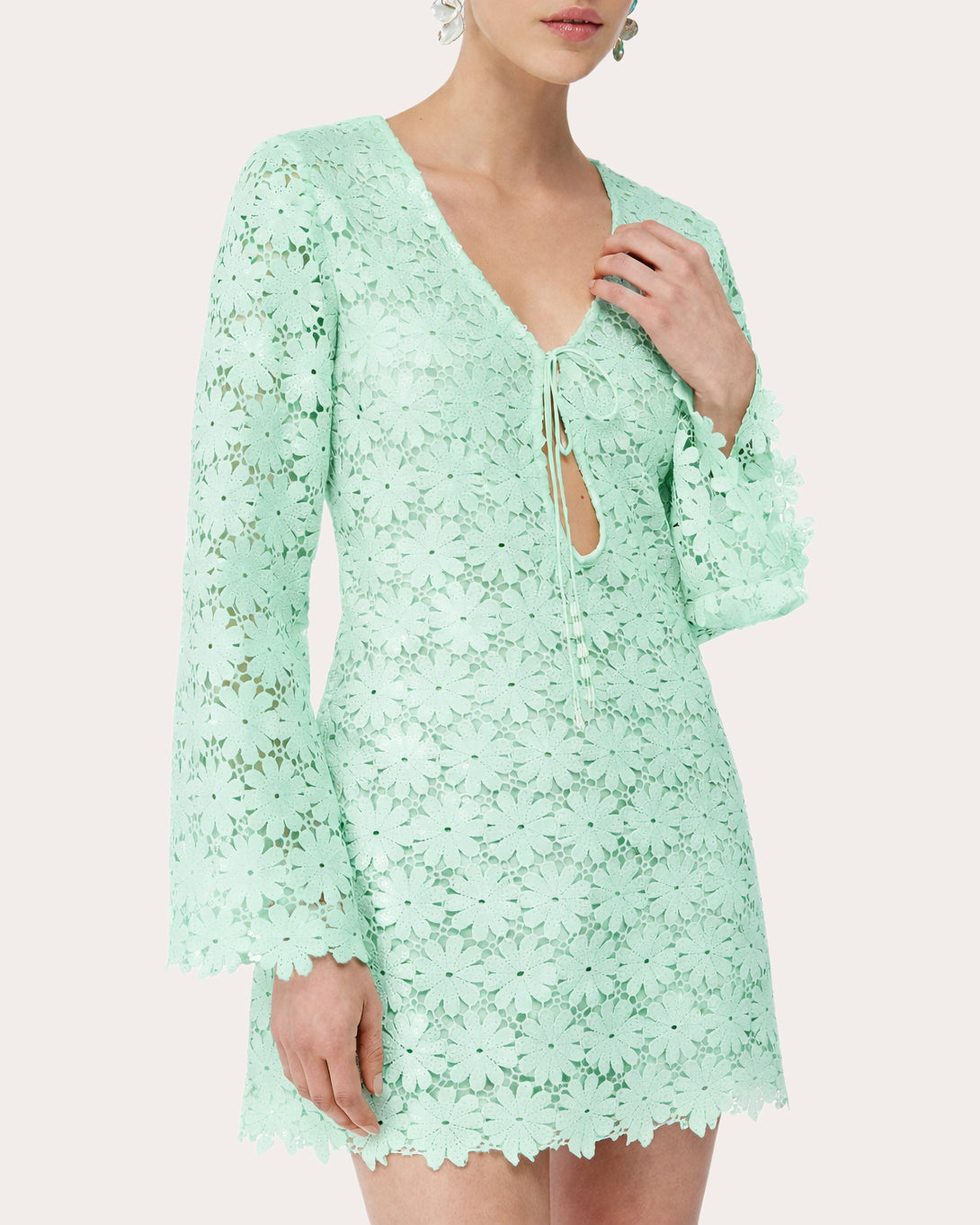 Seraphine Floral Sequin Lace Mini Dress