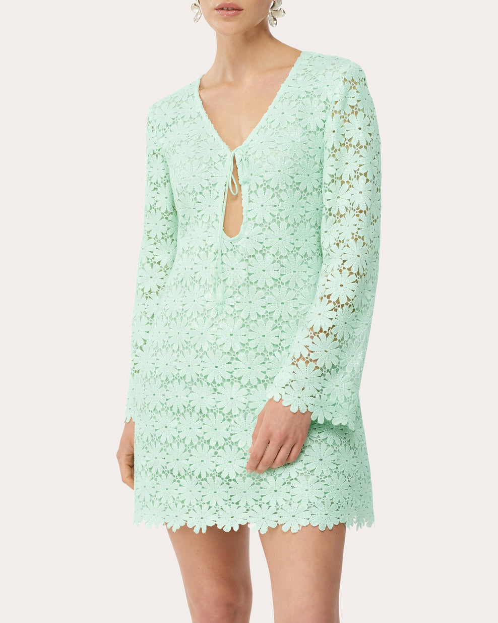 Seraphine Floral Sequin Lace Mini Dress