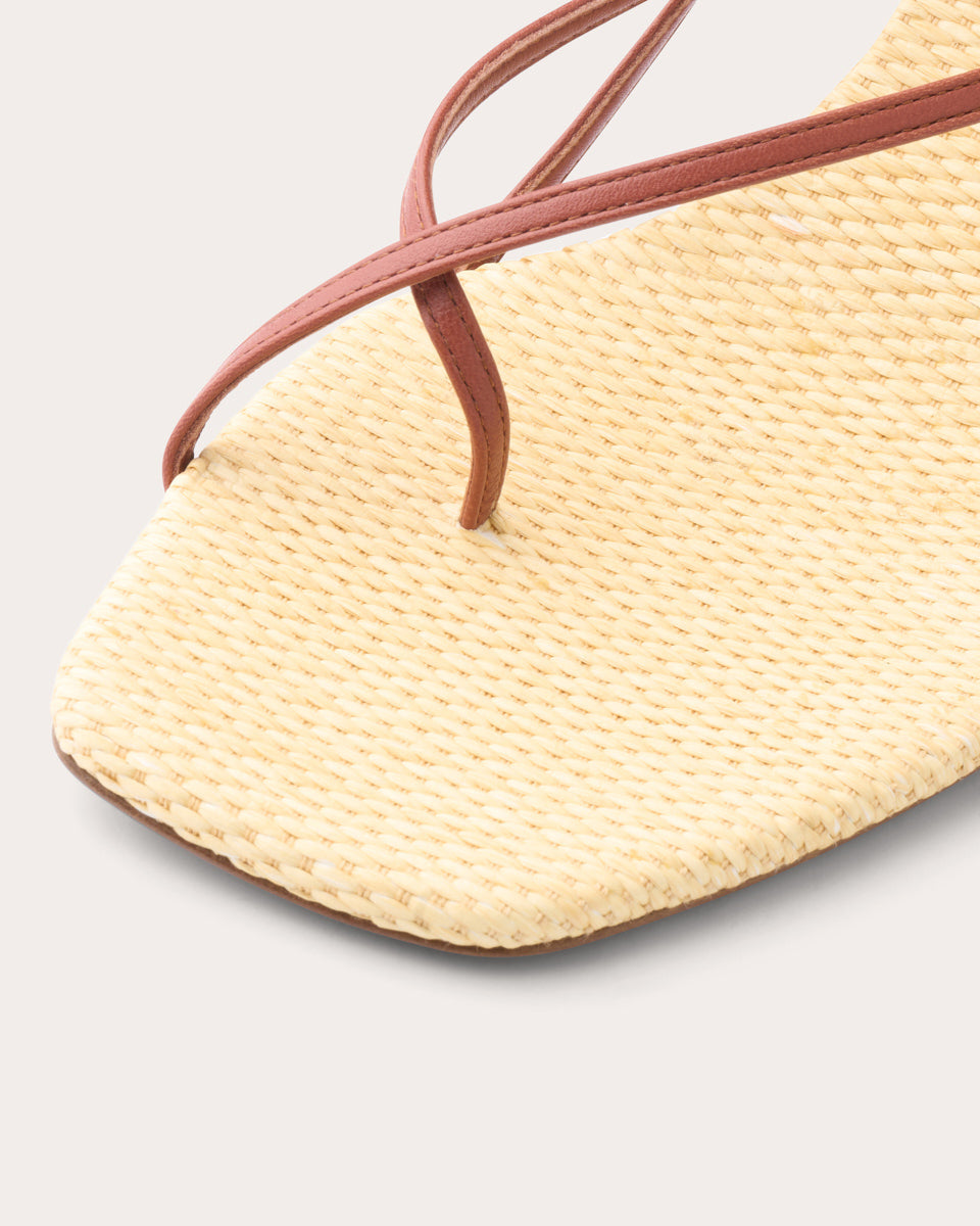 Shamali Asymmetric Leather Sandal