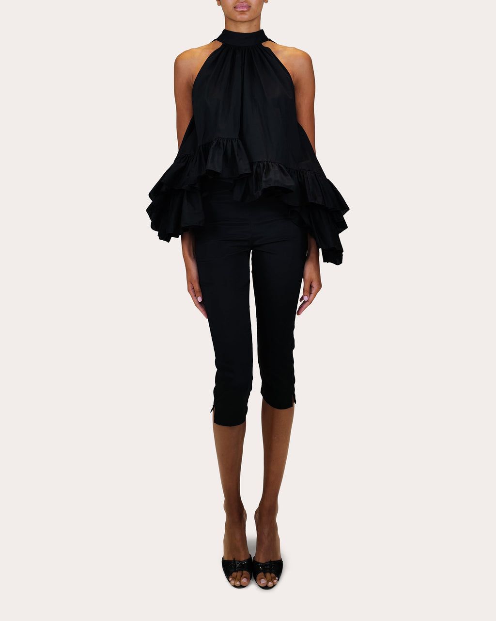 Shreya Charmeuse Capri Pants
