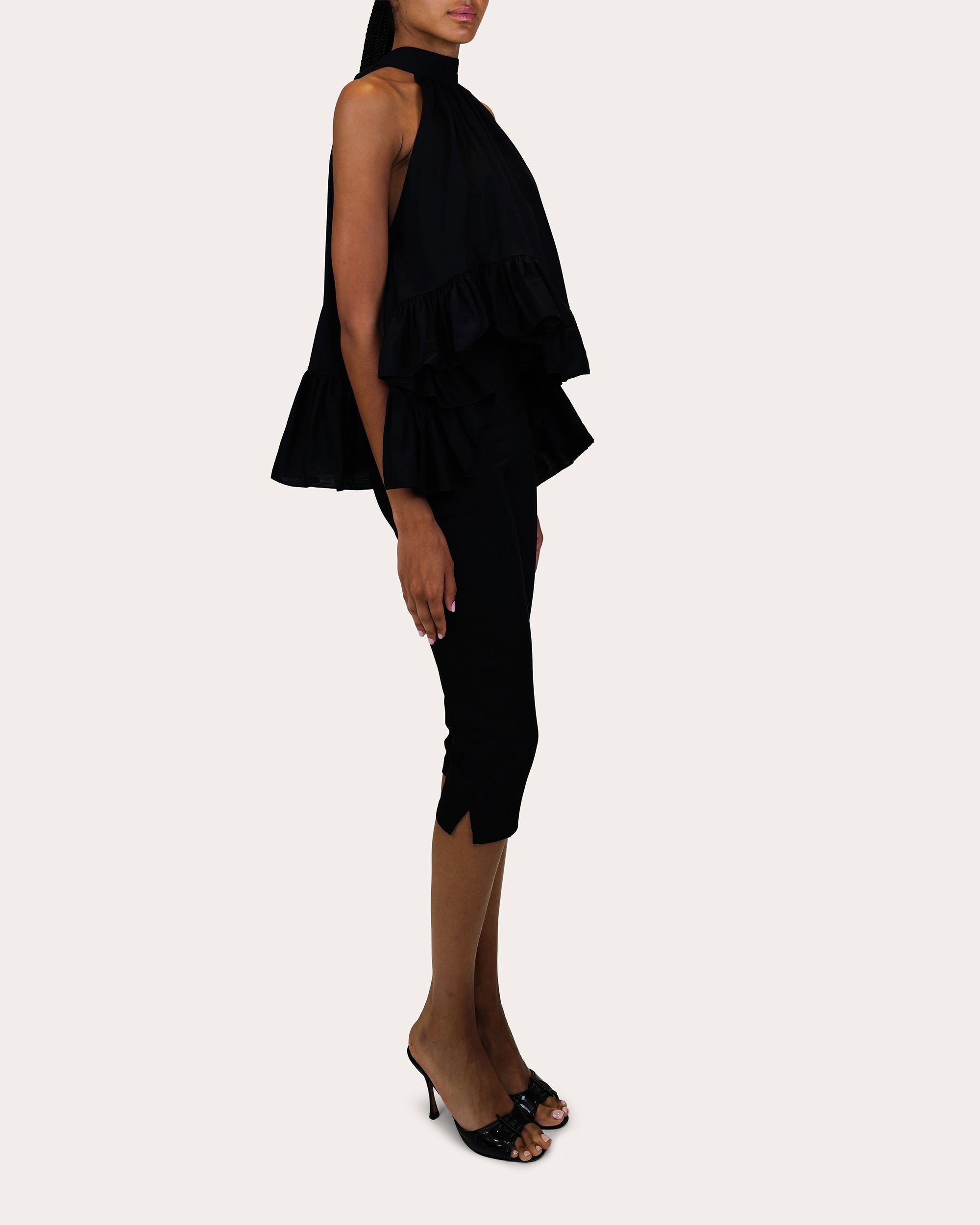 Shreya Charmeuse Capri Pants