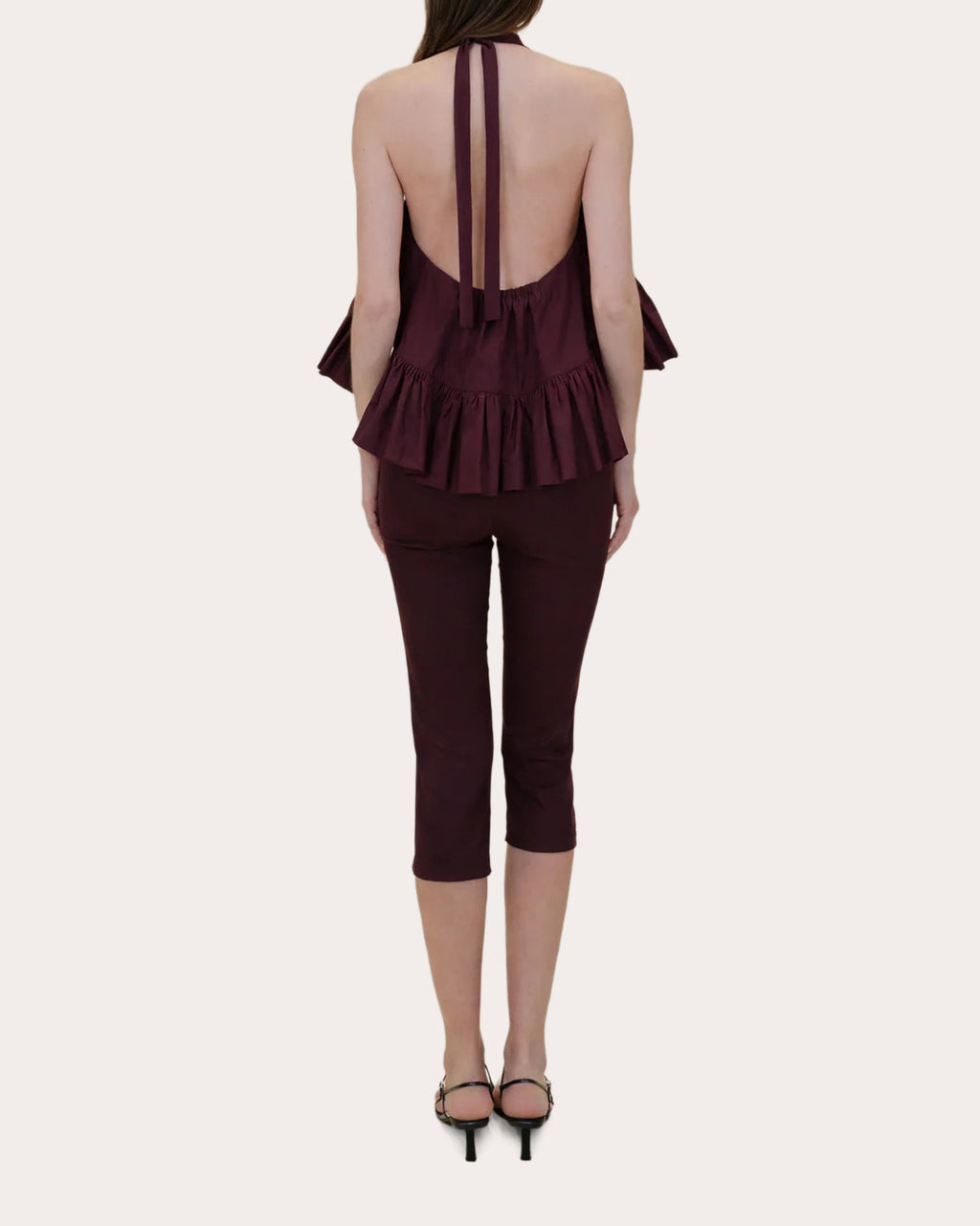 Winston Poplin High-Low Halter Top
