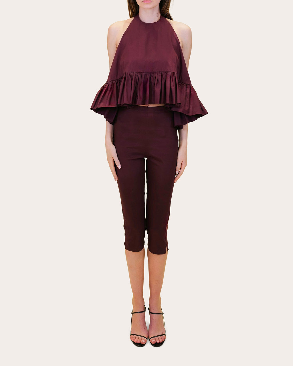 Winston Poplin High-Low Halter Top