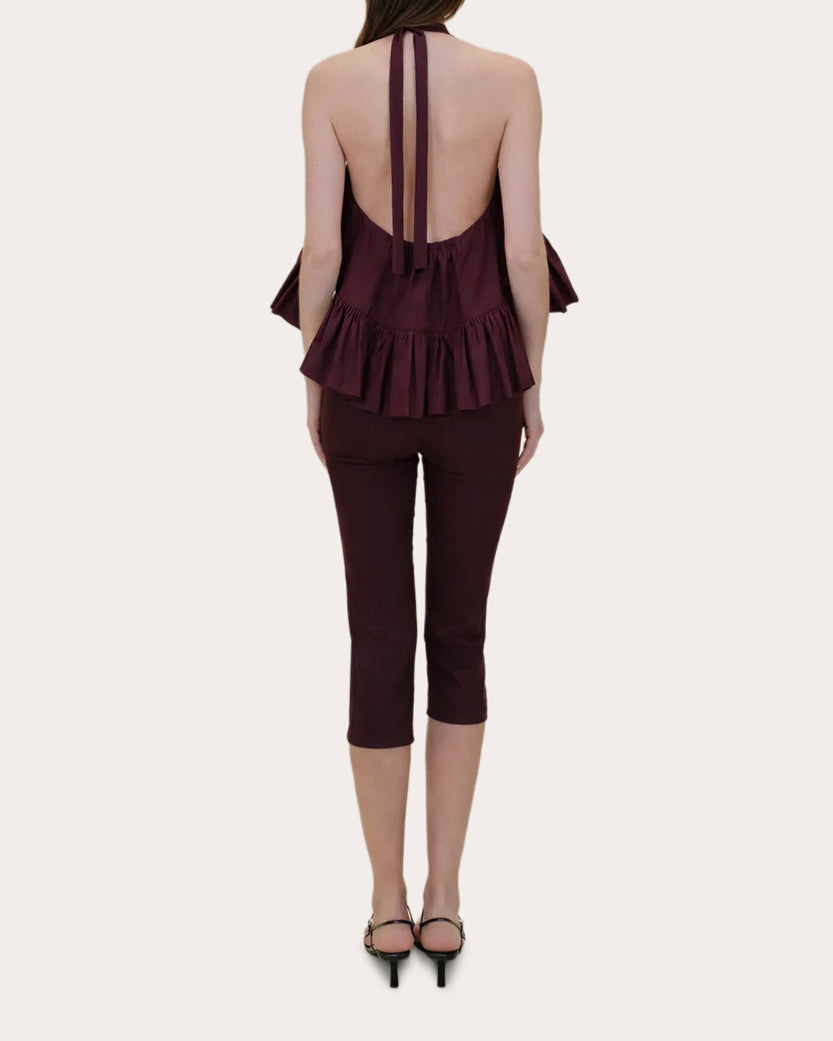 Shreya Crepe de Chine Capri Pants