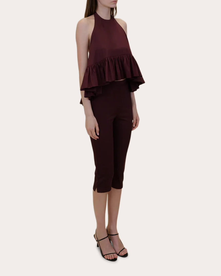 Shreya Crepe de Chine Capri Pants