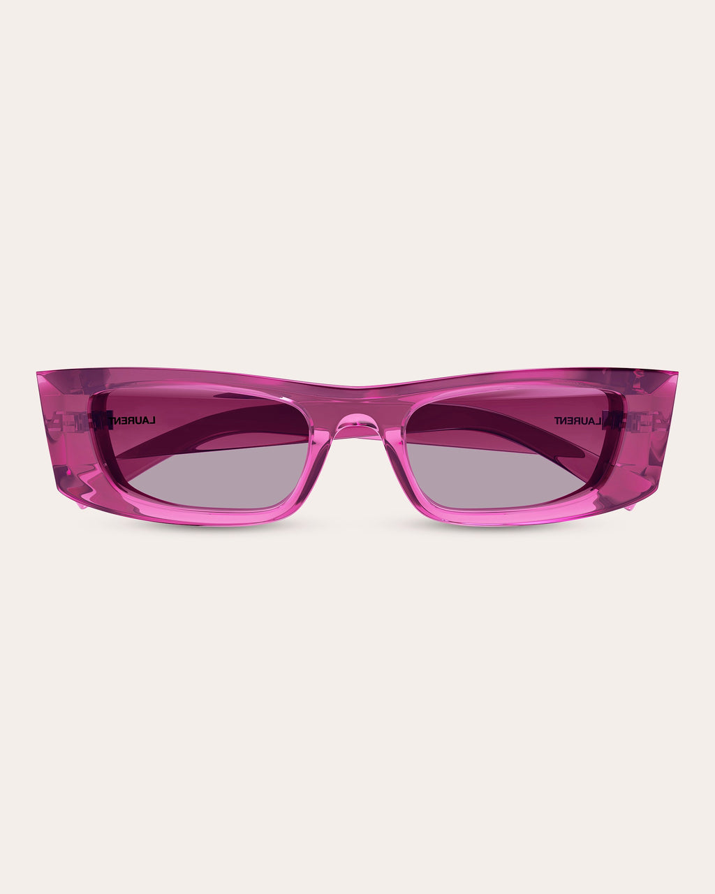 Rectangular-Frame Transparent Injected Sunglasses