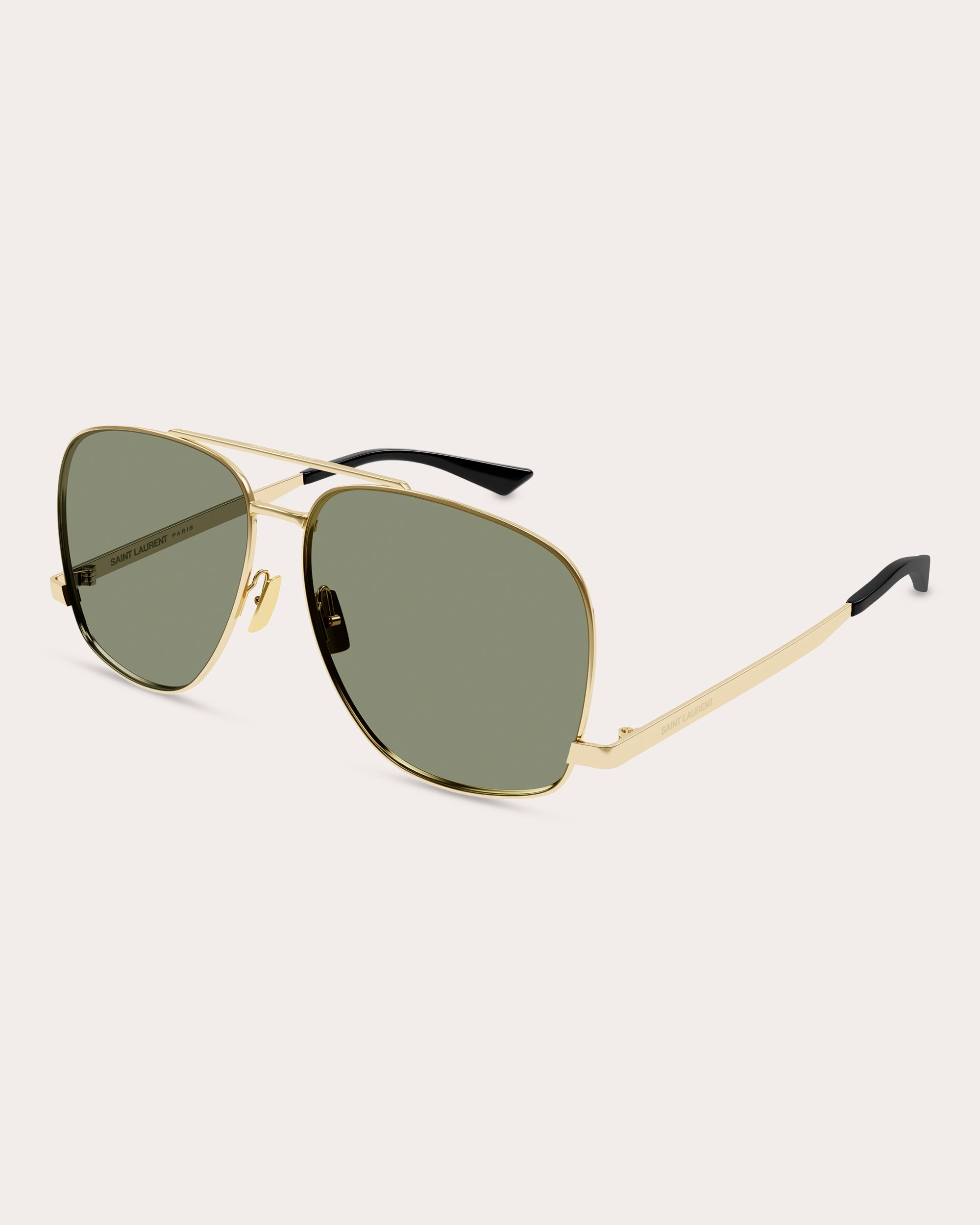 Leon Aviator-Style Gold-Tone Sunglasses