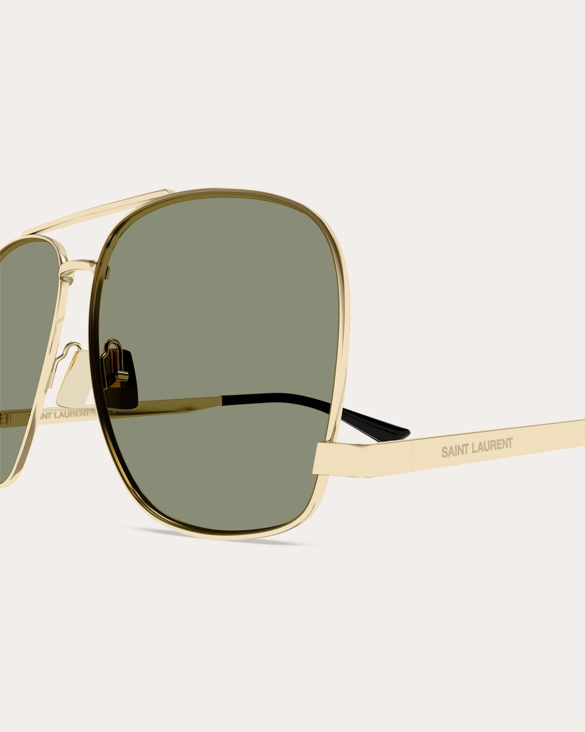 Leon Aviator-Style Gold-Tone Sunglasses