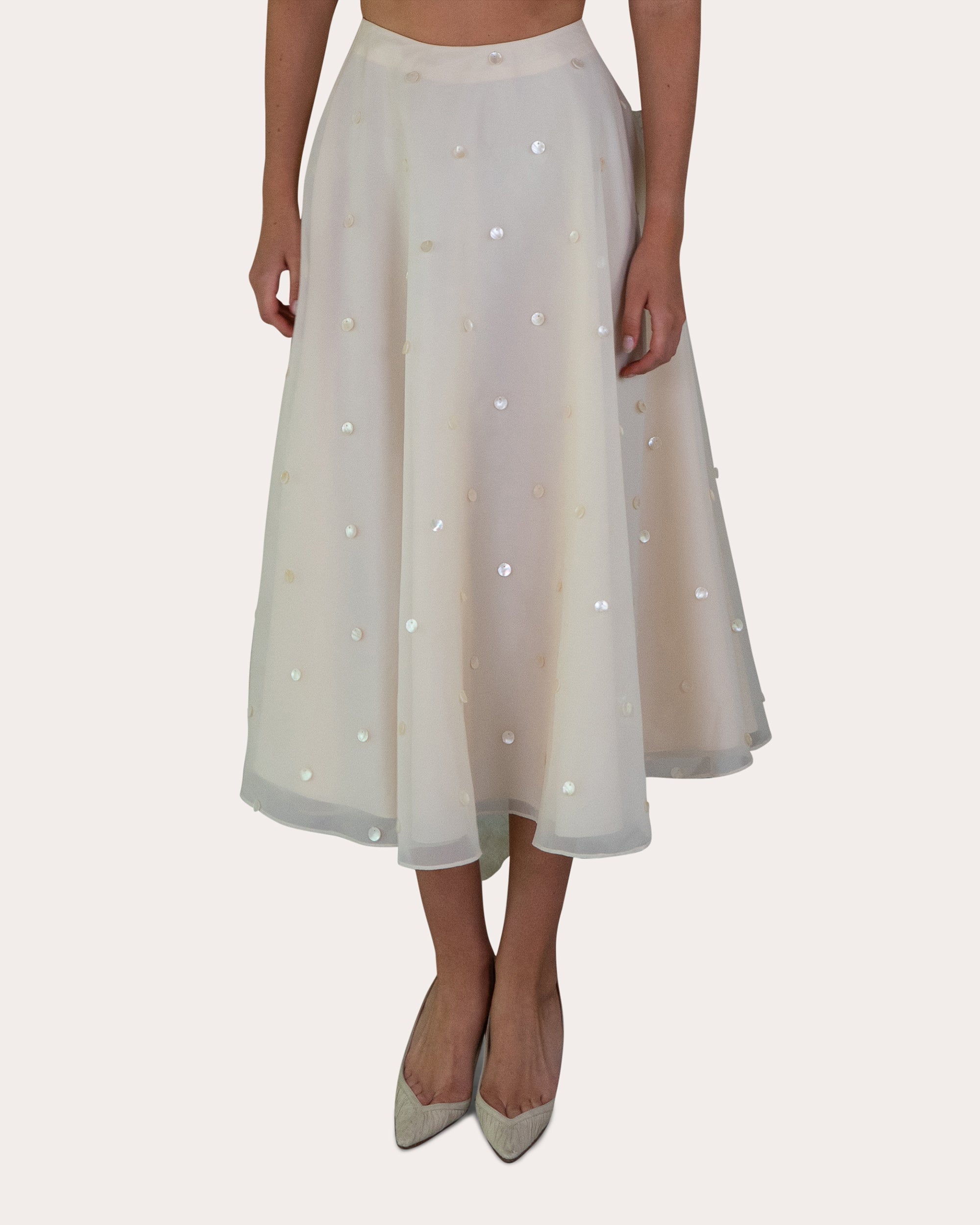Sorcha Pearl A-Line Midi Skirt