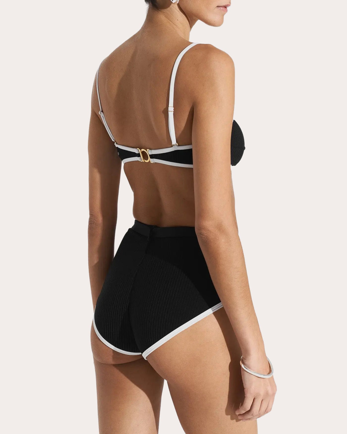 Ribbed Sport High-Rise Bikini Bottoms