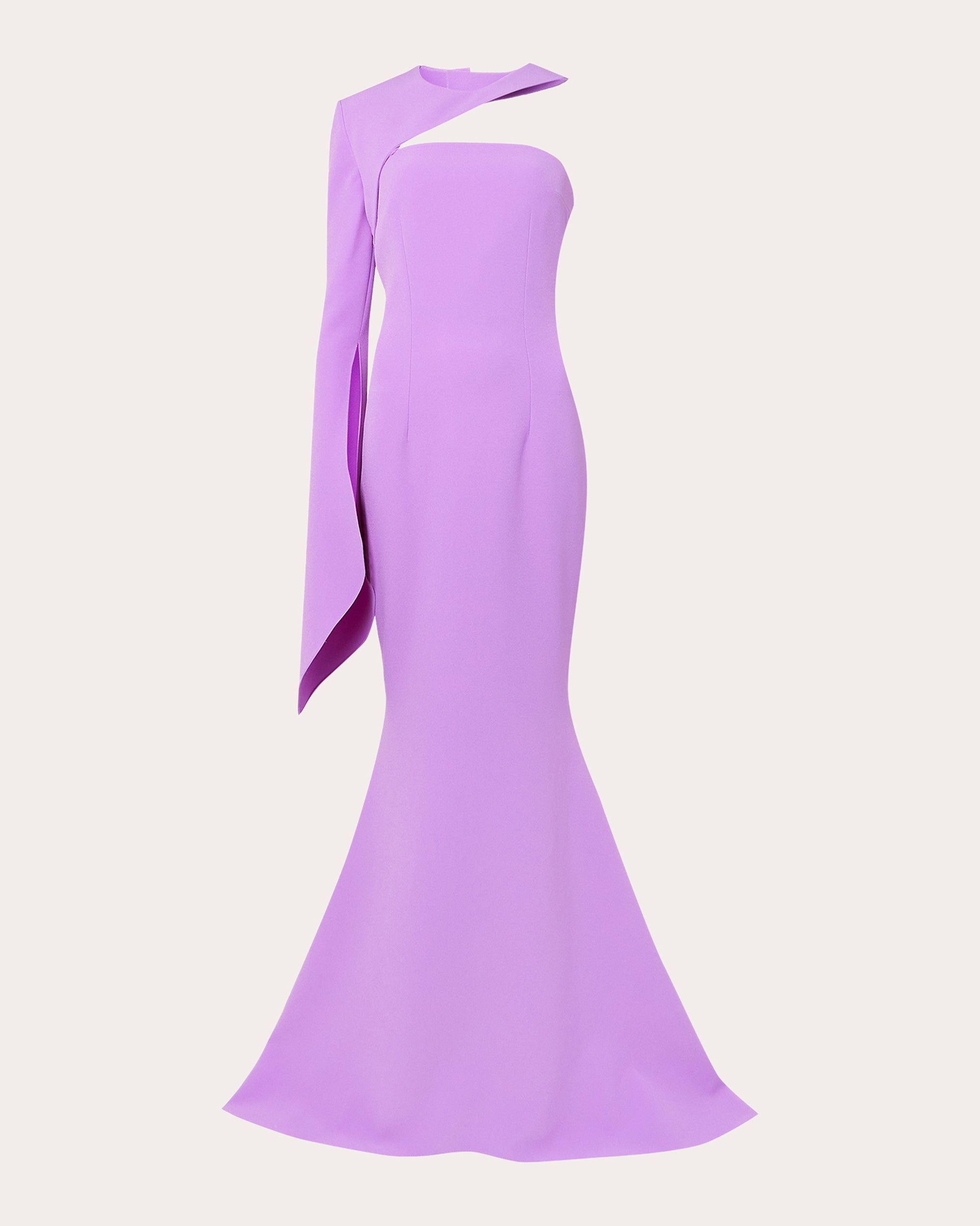 Raha Asymmetric Stretch-Crepe Gown