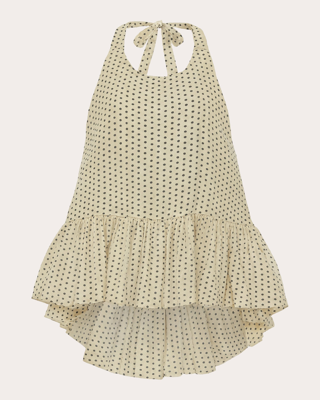 Winston Polka Dot Poplin High-Low Halter Top