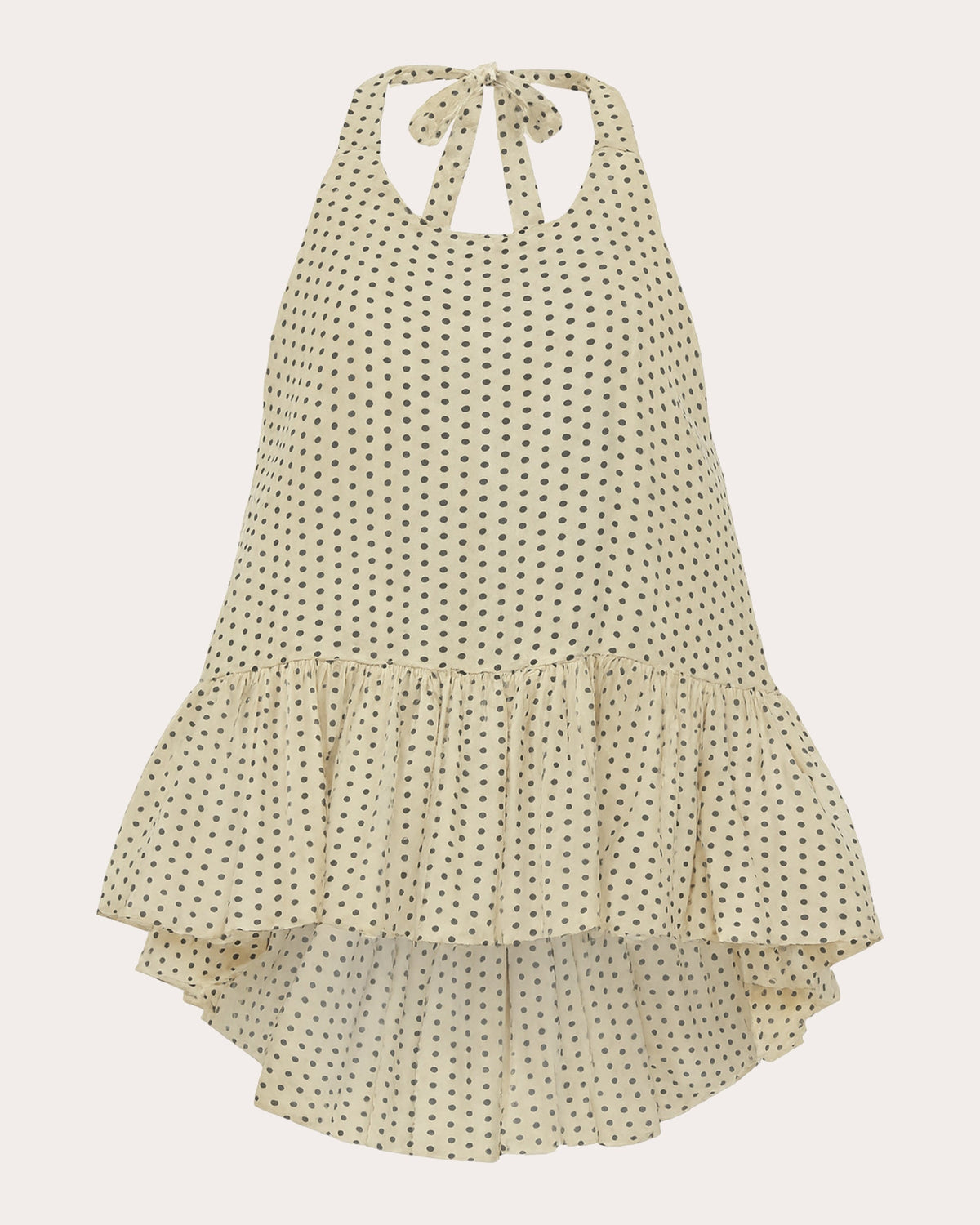 Winston Polka Dot Poplin High-Low Halter Top