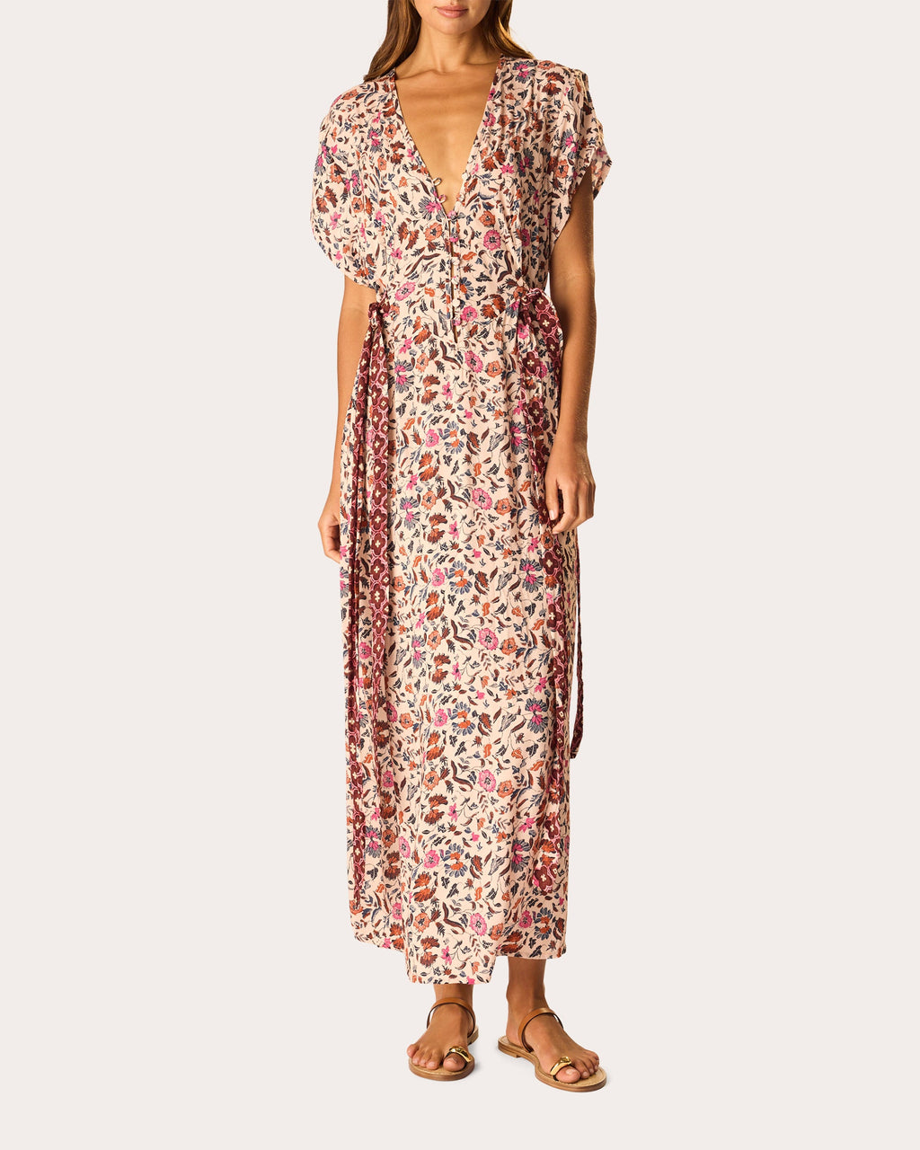 Monica Floral V-Neck Maxi Dress