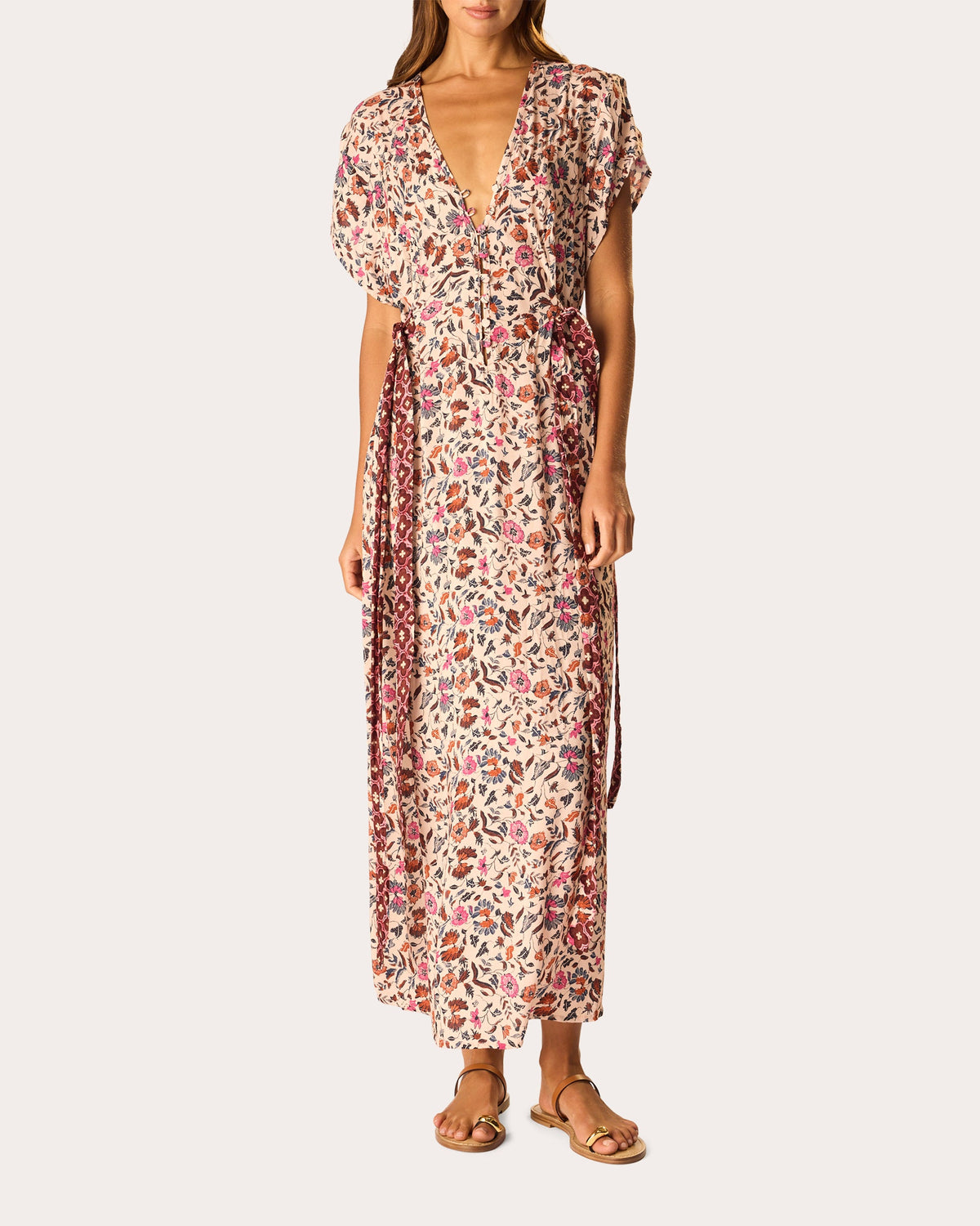 Monica Floral V-Neck Maxi Dress